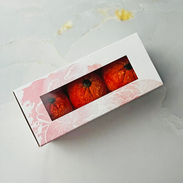 Мандаринки из зефира в коробке