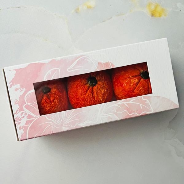 Мандаринки из зефира в коробке