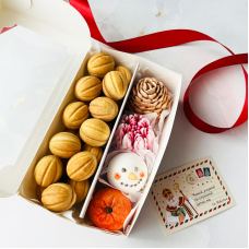 Микс зефирных фигурок + орешки со сгущенкой, 20х12 см